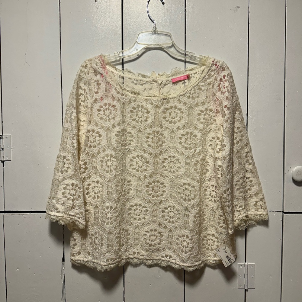 NWT Isaac Mizrahi New York Lace Top